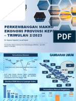 Perkembangan Ekonomi Makro Provinsi Kepri Triwulan II-2023