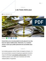 Astuce - Les Bienfaits de L'huile D'olive Pour La Santé
