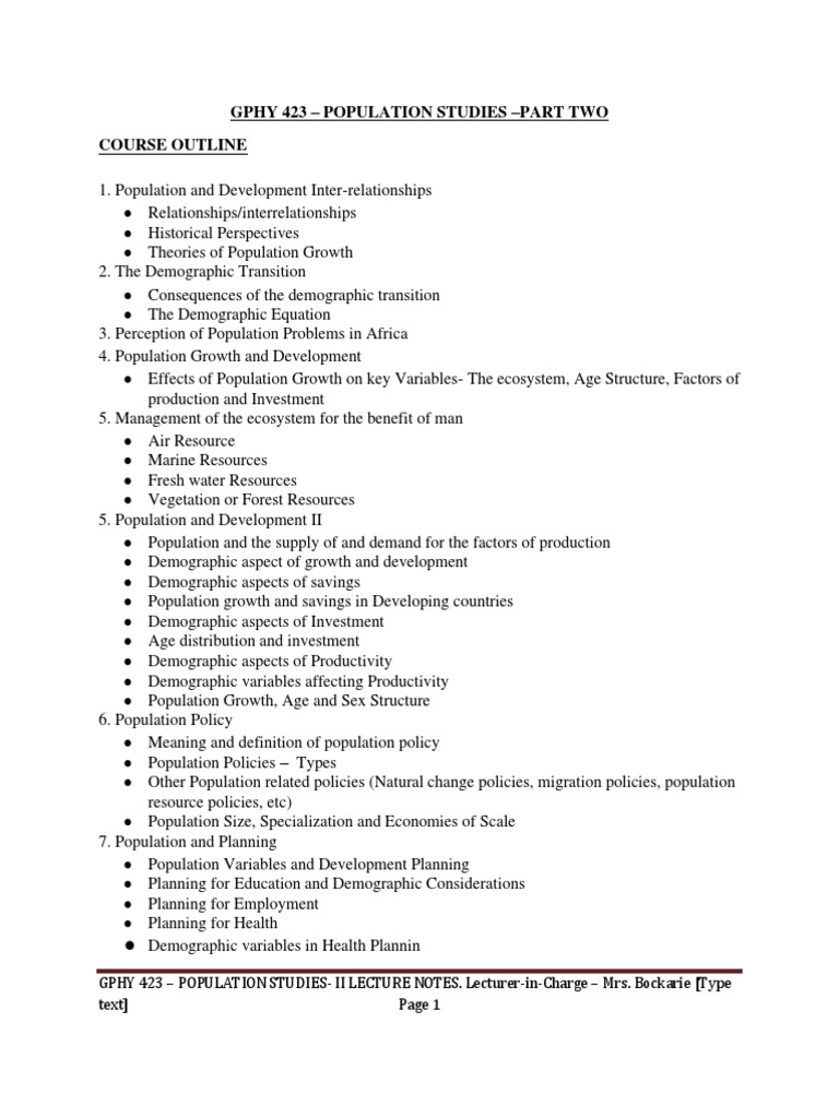 Population Growth and Development Insights | PDF | Economic Growth ...
