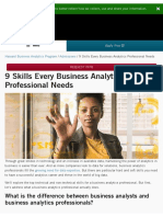 9 Skills Every Business Analytics Professional Needs - Harvard Business Analytics Program