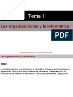 Tema-1 - LAS ORGANIZACIONES Y LA I NFORMATICA.