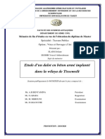 Etude D'un Dalot en Béton Armé Implanté Dans La Wilaya de Tissemsilt