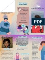 Triptico Salud Mental Bullying Textura Azul Morado