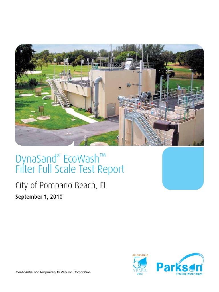Document Dynasand Ecowash Filter Full Scale Test Report 463 PDF