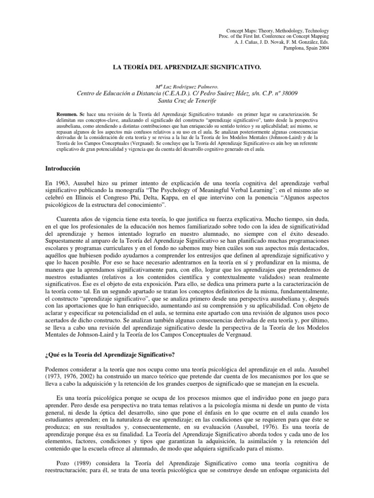 Aprendizaje Significativo y Ausubel | PDF | Ciencia y matemáticas