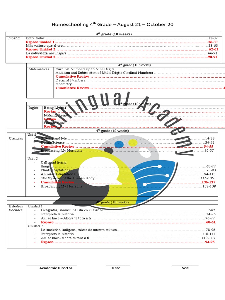 Homeschooling 4th grade pdf
