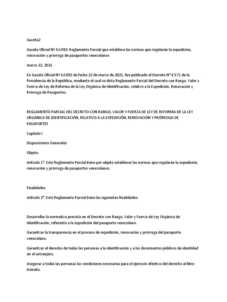 Reglamento saime 2021 pdf