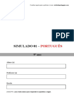 Simulado 01 - Português - 9º Ano