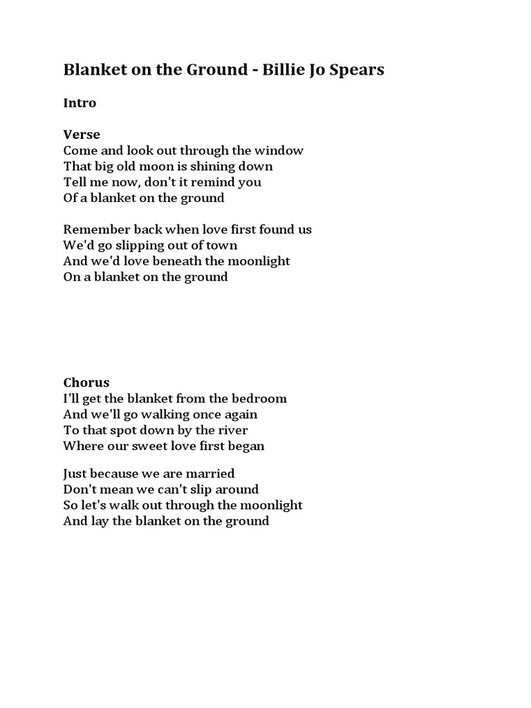 Blanket On The Ground PDF