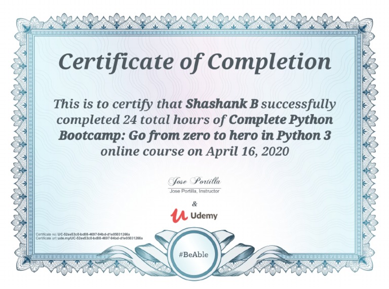 python certificate | PDF