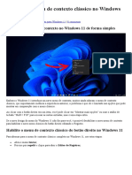 Como Ter o Menu de Contexto Clássico No Windows 11