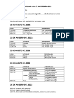 Programa para El Aniversario 2023