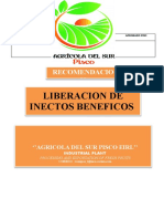 Recomendación de Liberaciones de Insectos Beneficos