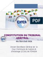 CONSTITUTION DU TRIBUNAL ARBITRAL  JUILLET 2023