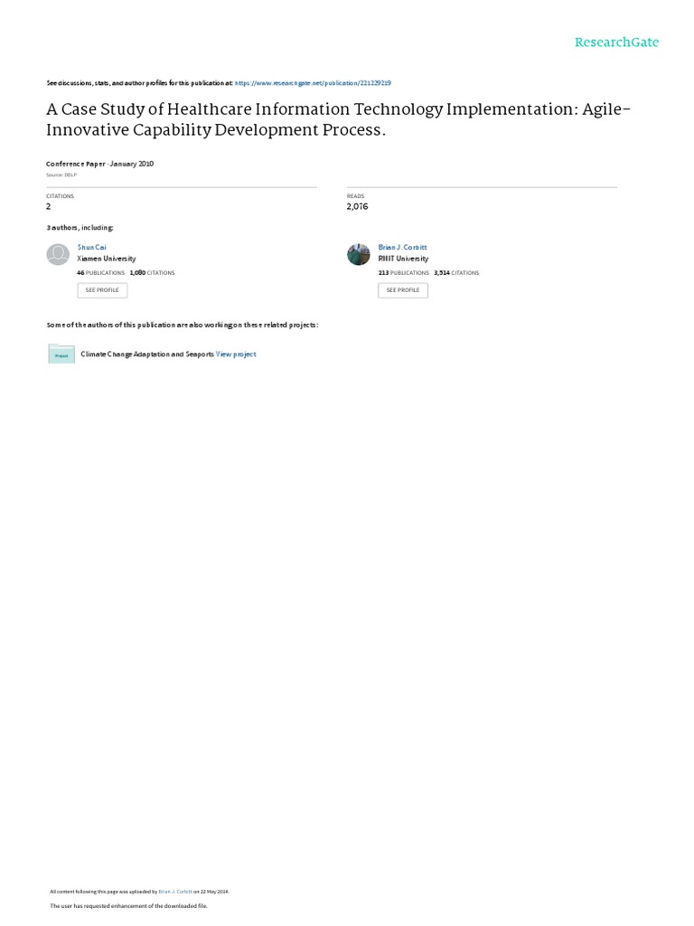 A Case Study of Healthcare Information Technology | PDF
