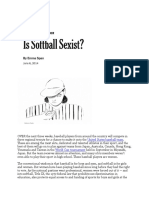 Is Softball Sexist