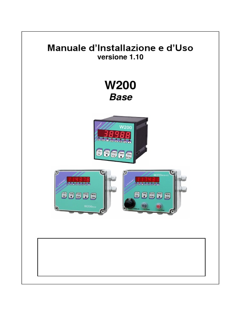 W200 Manuale IT | PDF