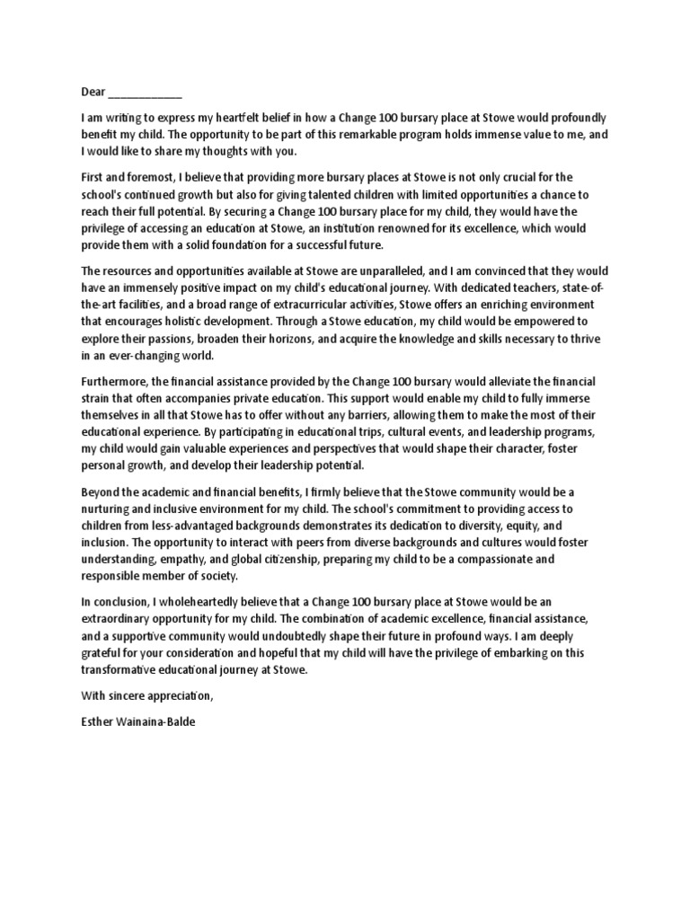 Bursary | PDF