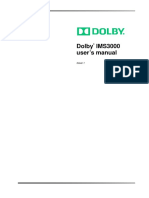 Dolby IMS3000 User Manual Issue 1