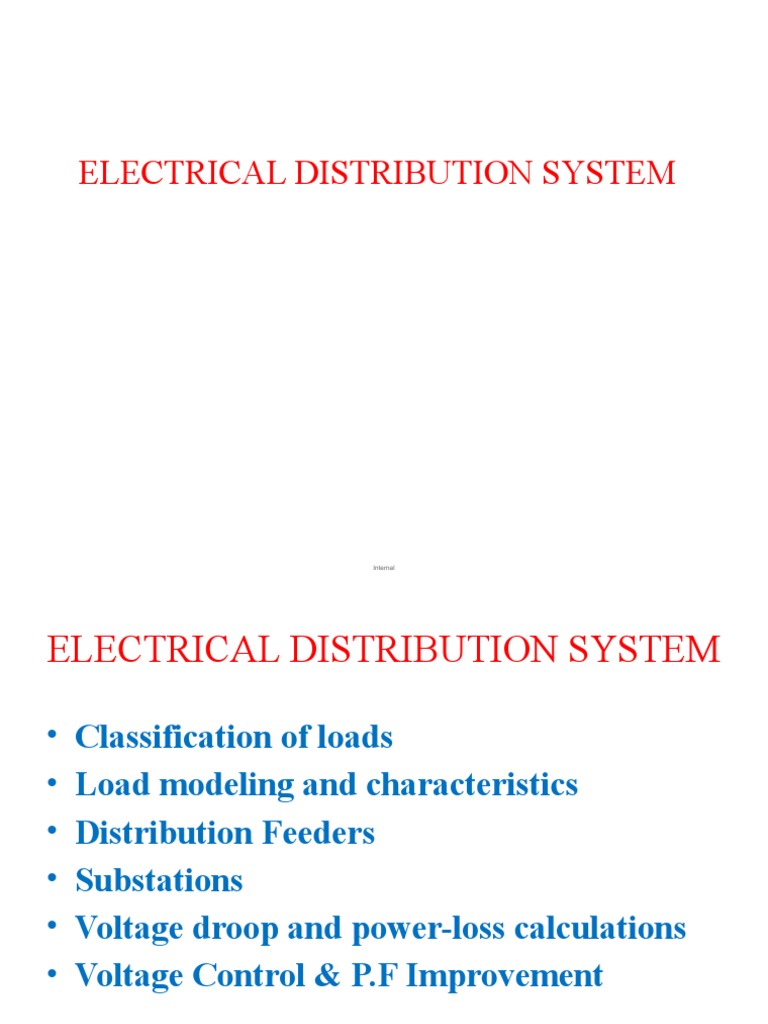 1 - Electrical Distribution System - Rev01 | PDF