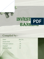 Ppt on Investment Banking Project