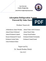 Adsorption Refrigeration System Powered by Solar Energy Final Graduation Project2 Final (1) - 1