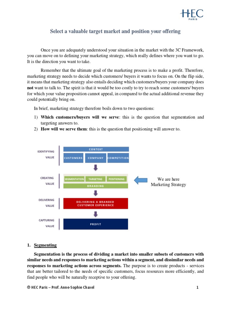 Marketing Strategy: Targeting & Positioning | PDF | Market Segmentation ...