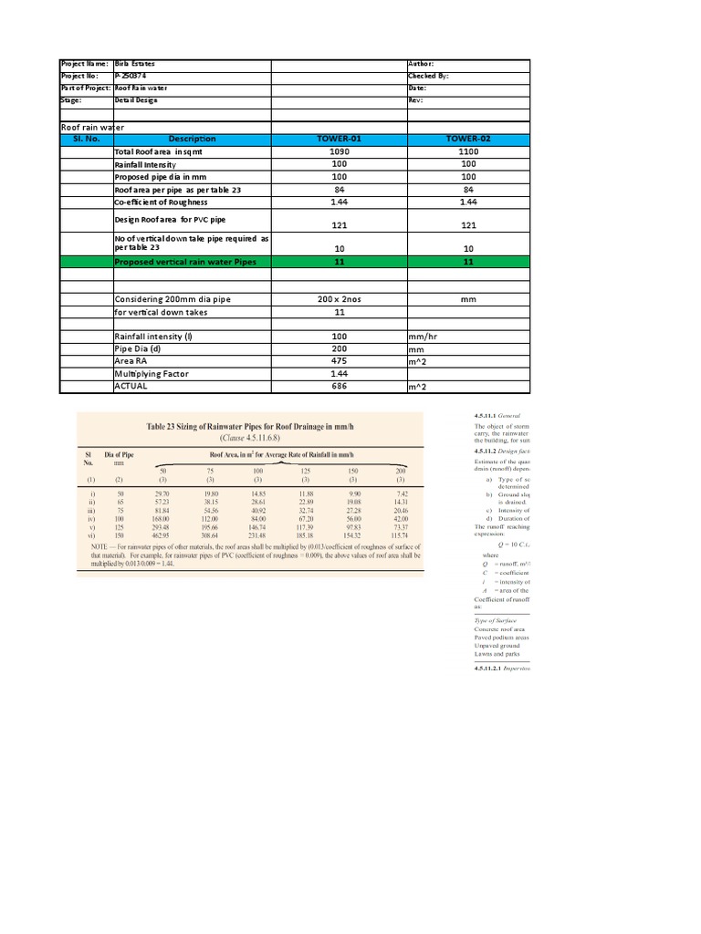 BASEMENT SUMP PIT CALCULATION PDF Pump Discharge (Hydrology)