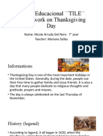 THANKSGIVING, PDF, Dia de Ação de Graças