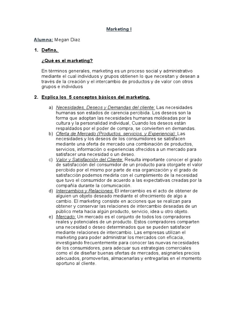 Marketing 1 Pdf Marketing Mercado Economía