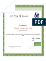 Diploma de Honor - Cristofer Cosamalon Ruiz