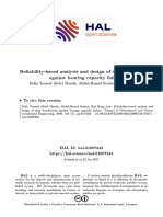 Reliability-Based Analysis and Design of Strip Foundations Against Bearing Capacity Failure