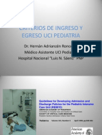 Criterios de Ingreso y Egreso Uci Pediatria