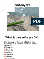 Negative Prefixes.
