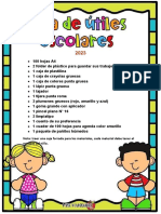 Lista de Útiles Escolares