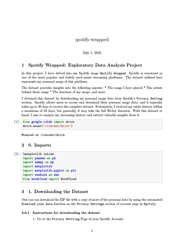 Spotify Streaming History Analysis 1688227394 | PDF