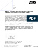 Certificado de Aislamiento