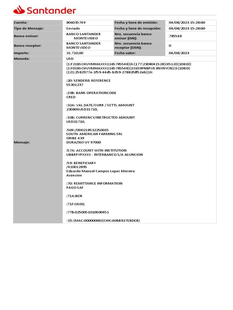 Swift Details | PDF