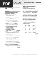 Focus2 2E UoE Quiz Unit1 GroupB