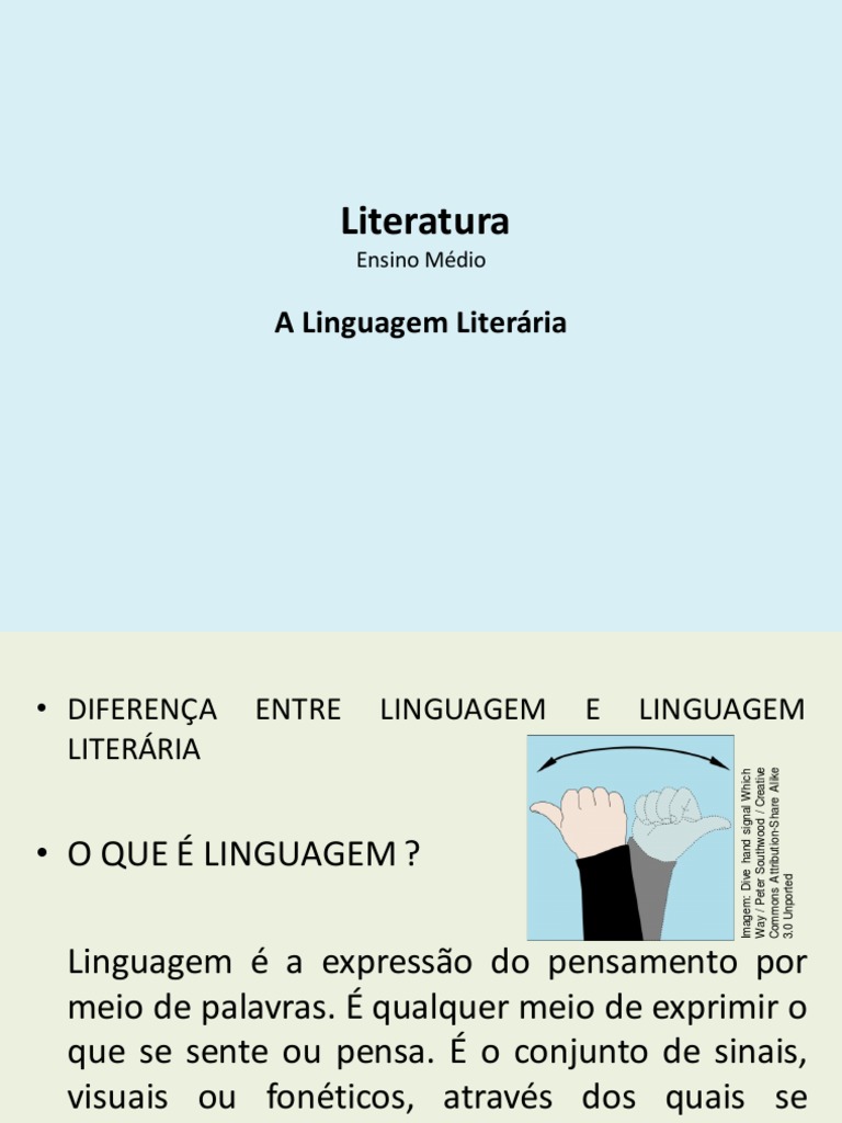 A Linguagem Literária no Ensino Médio | PDF