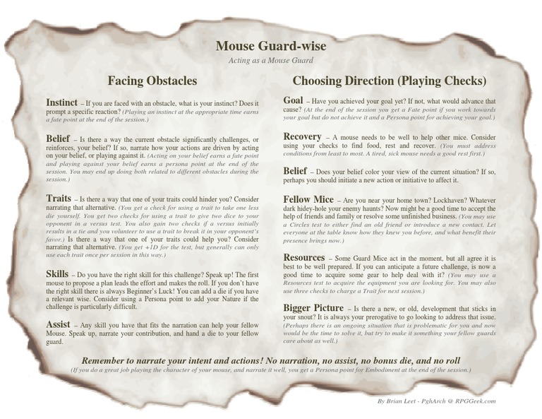 Mouse Guard Mouse-Wise | PDF | Psychological Concepts | Psychology