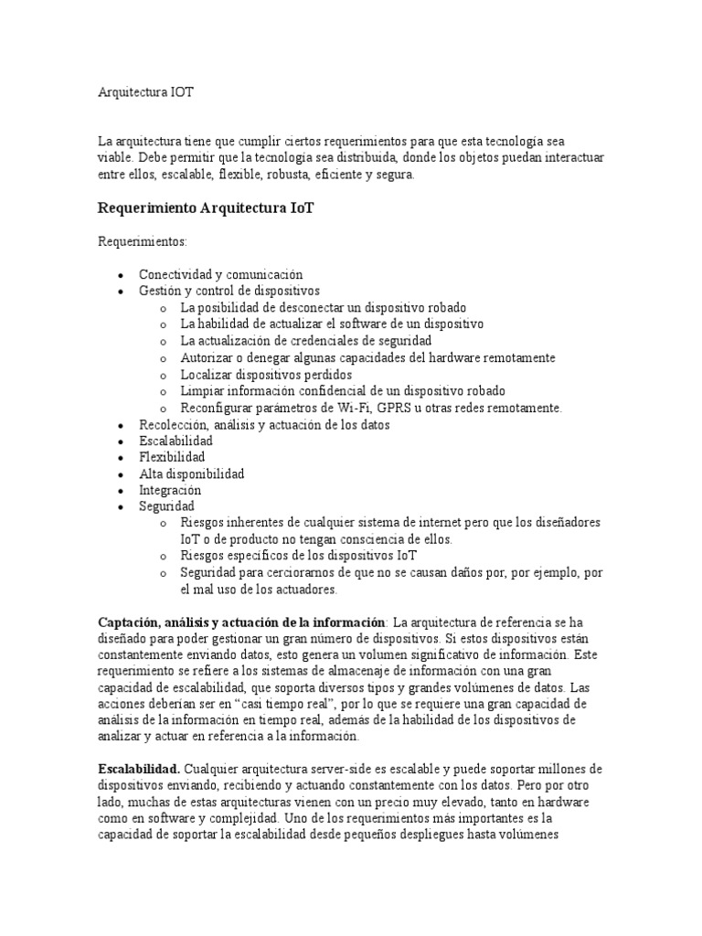 Modelo IoT | PDF | Internet de las Cosas | Computación en la nube