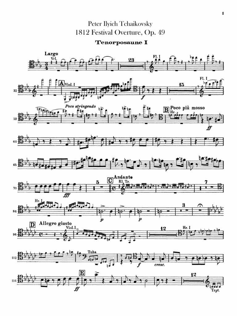 1812 Tchaikovski Trombone Excerpt PDF