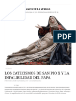 Los Catecismos de San Pio X y La Infalibilidad Del Papa - Amor de La Verdad