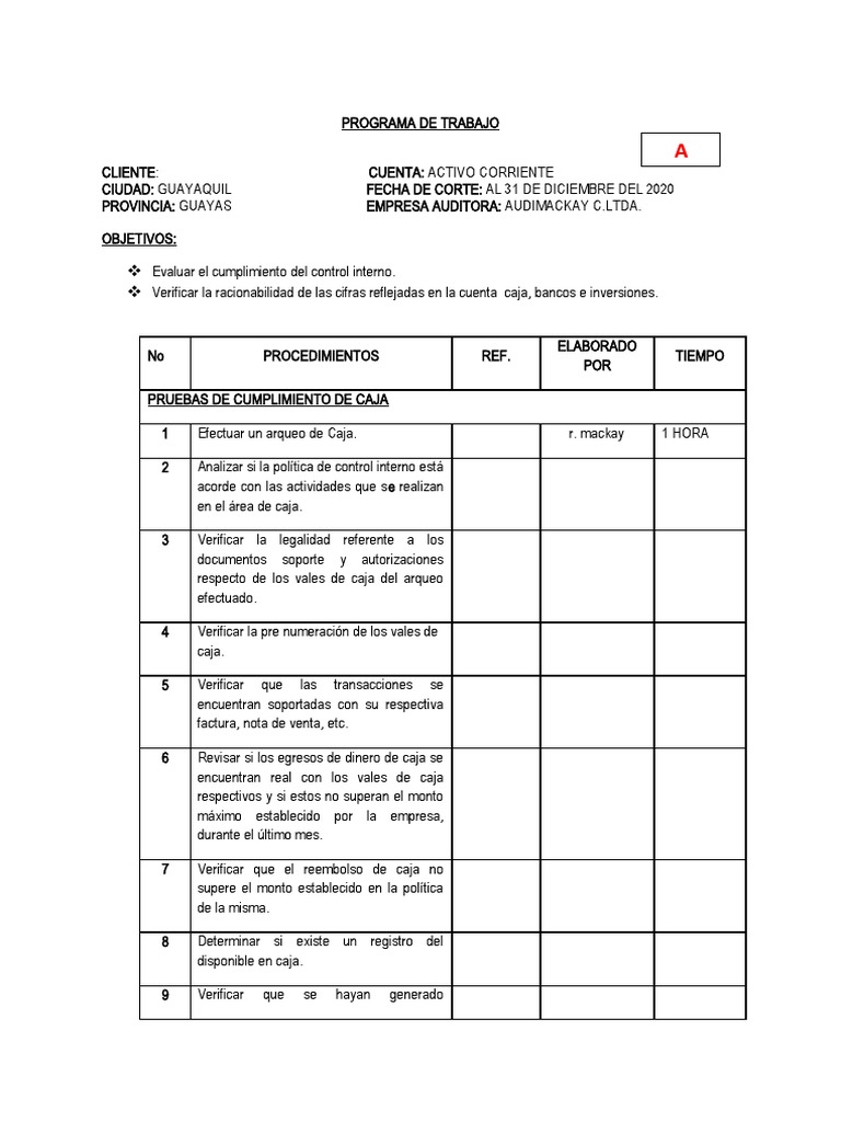 Control Interno de Caja y Bancos | PDF | Cheque | Bancos