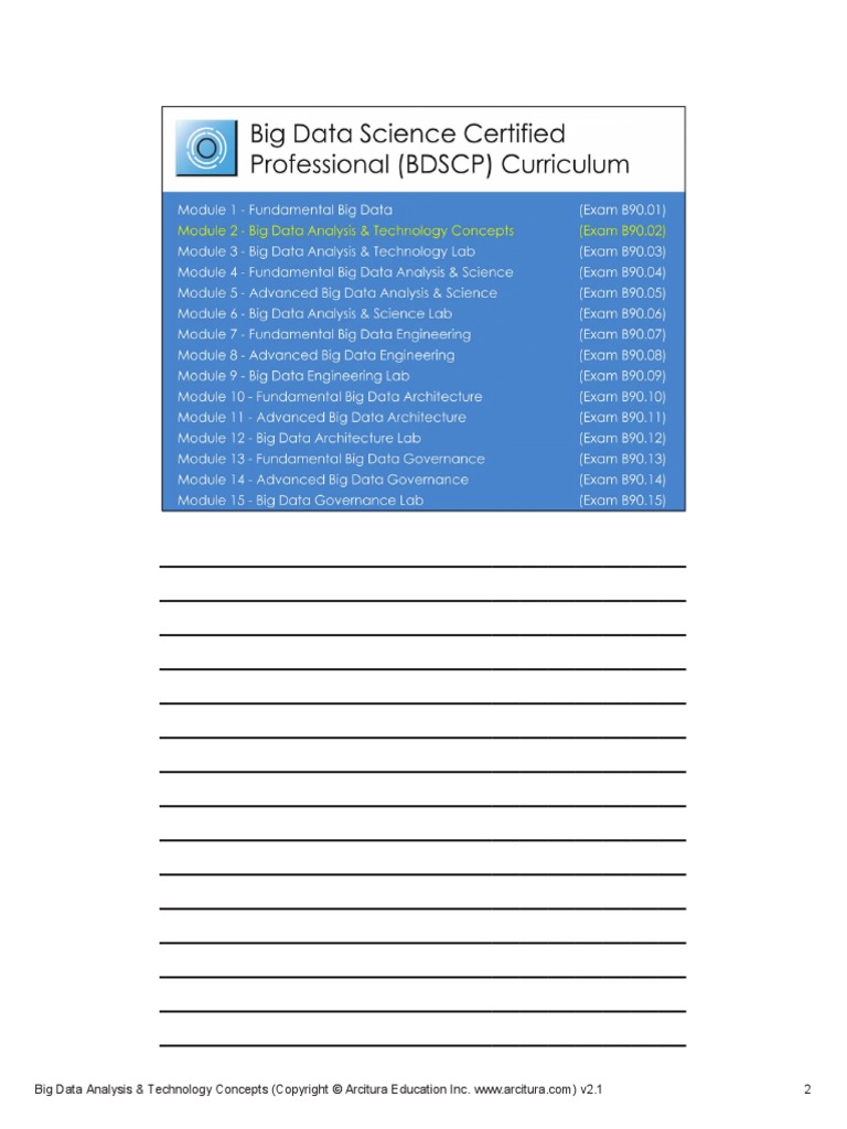 Big Data Module 2 - Print-Ready Course Booklet (Letter) | PDF
