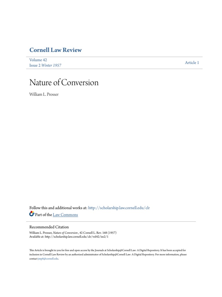 Understanding Conversion Tort | PDF | Conversion (Law) | Environmental Law