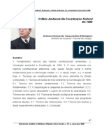 O Meio Ambiente Na Constituição Federal de 1988 - BENJAMIN