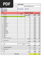 Garments Costing Sheet of Basics Five Pockts