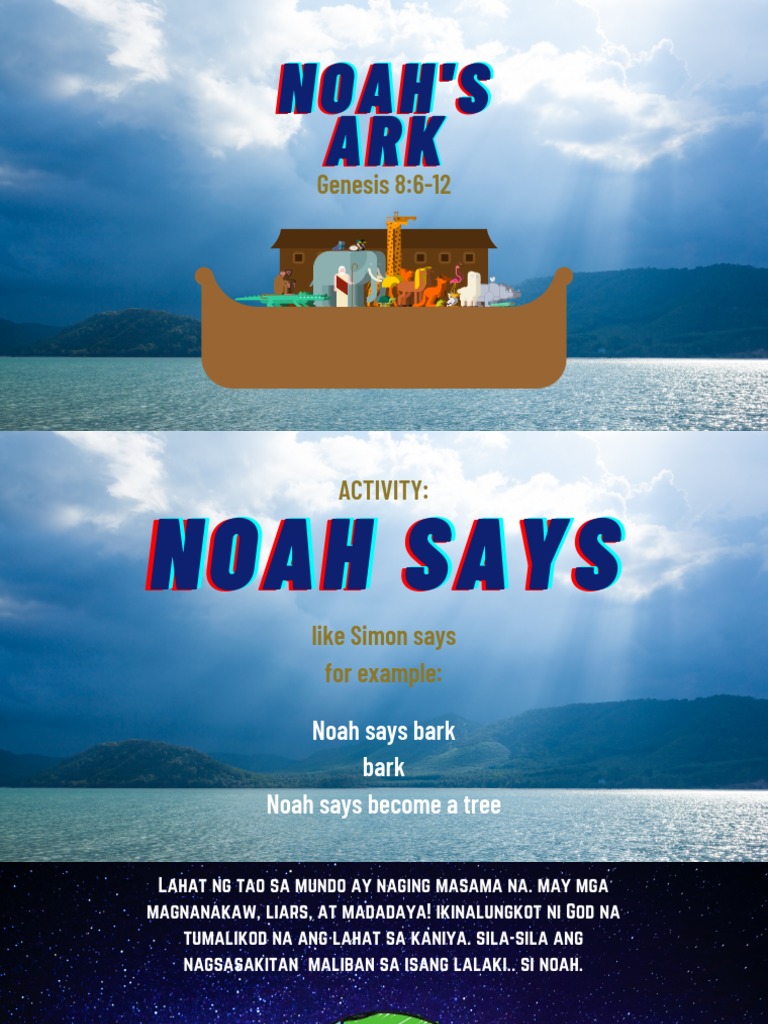 Sunday School Lesson Noah S Ark Pdf